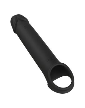 Черная насадка-удлинитель с вибрацией Vibrating Extender With Remote