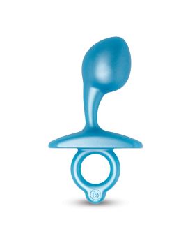 Голубая анальная пробка для массажа простаты Bulb Silicone Prostate Plug - 10,7 см.