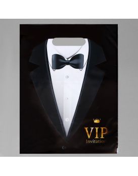 Пакет «Смокинг VIP» полиэтиленовый с вырубной ручкой (30х40 см)