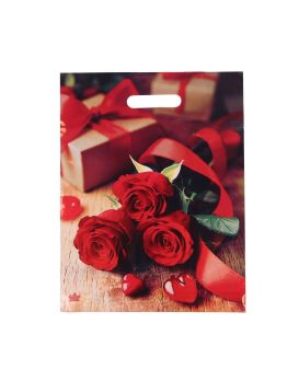 Пакет с принтом в виде роз (31х40 см)