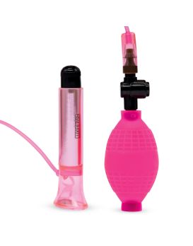 Розовый вакуумный стимулятор для клитора с вибрацией Vibrating Clitoral Pump with Quick Release