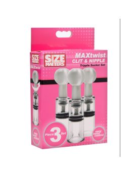 Набор из 3 помп для клитора и сосков Max Twist Clit and Nipple Triple Sucker Set