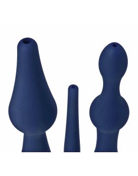 Набор из 3 универсальных насадок для анального душа Universal 3 Piece Silicone Enema Attachment Set