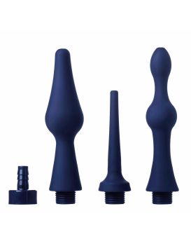 Набор из 3 универсальных насадок для анального душа Universal 3 Piece Silicone Enema Attachment Set