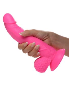 Розовый фаллоимитатор на присоске 7.5  Dildo with Balls - 21,5 см.