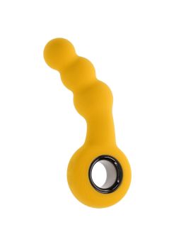 Желтая анальная вибропробка Bumble - 14,9 см.