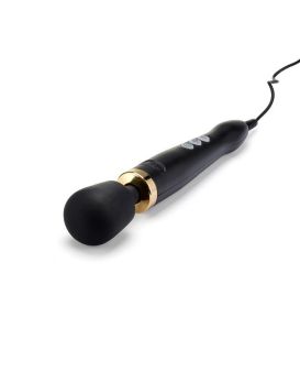Черно-золотистый проводной жезловый вибратор Doxy Die Cast - 37 см.