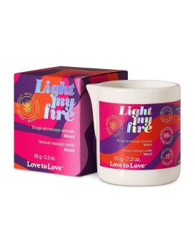 Массажная свеча Light My Fire с ароматом моной - 80 мл.