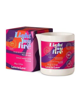 Массажная свеча Light My Fire Coconut с ароматом кокоса - 65 гр.