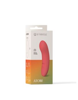 Коралловый мини-вибратор Atom - 11,5 см.