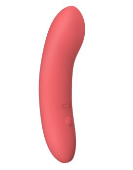 Коралловый мини-вибратор Atom - 11,5 см.