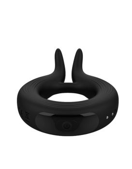 Черное эрекционное кольцо Marry Me Rechargeable Vibrating Cockring