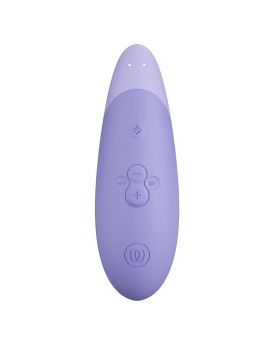 Сиреневый бесконтактный клиторальный стимулятор Womanizer Enhance с вибрацией