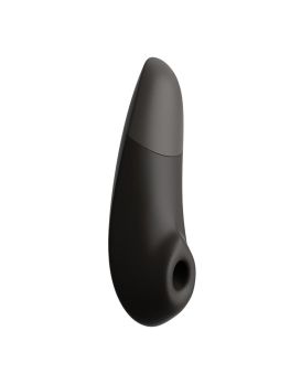 Черный бесконтактный клиторальный стимулятор Womanizer Enhance с вибрацией
