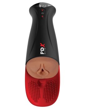 Мастурбатор-вагина в колбе с вибрацией Fuck-O-Matic Pro XL