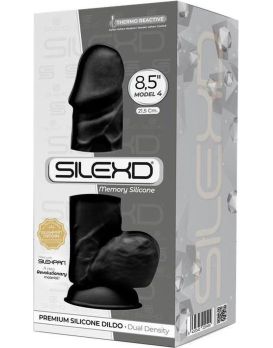 Черный фаллоимитатор SILEXD Model 4 - 21,5 см.