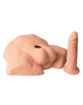Карамельный мужской полуторс с фаллоимитатором SILEXD Apollo S 7