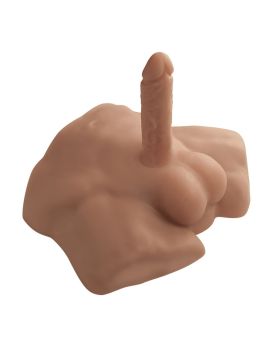 Карамельный мужской полуторс с фаллоимитатором SILEXD Apollo S 7