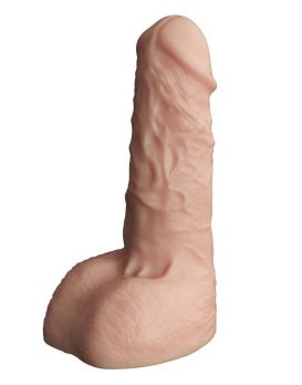 Телесный фаллоудлинитель с мошонкой Cock Next - 17 см.