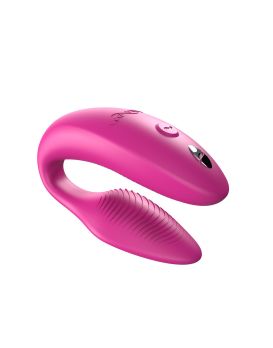 Розовый U-образный вибратор для пар We-Vibe Sync 2