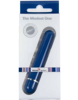 Синий вибратор The Modest One - 14,5 см.