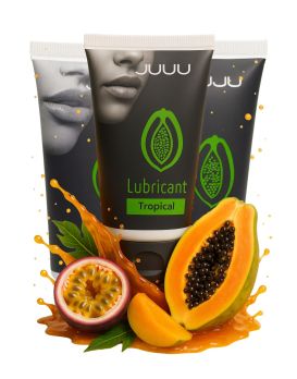 Набор из 3 съедобных лубрикантов JUJU со вкусом тропических фруктов