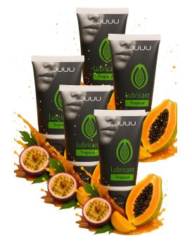 Набор из 5 съедобных лубрикантов JUJU со вкусом тропических фруктов