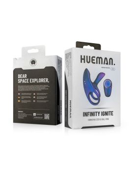 Фиолетовое эрекционное виброкольцо с клиторальной подушечкой Infinity Ignite