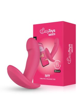 Розовый интерактивный вибромассажёр для ношения Ivy - 12,5 см.