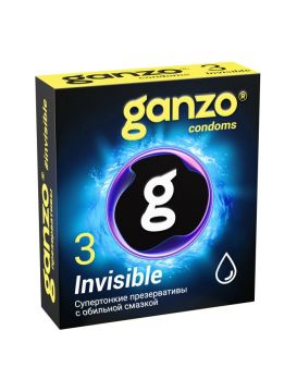 Супертонкие презервативы Ganzo Invisible - 3 шт.