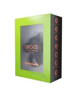 Черное эрекционное кольцо Lingus с вибрацией