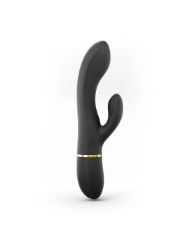 Черный вибратор-кролик Dorcel Glam Rabbit - 21 см.