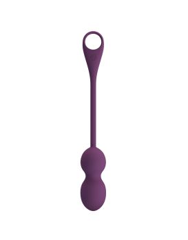 Фиолетовые вагинальные шарики Elvira с управлением через смартфон