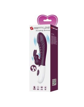 Фиолетовый вибратор-кролик Naughty Bunny - 19,8 см.