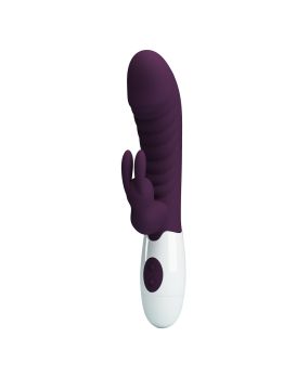 Фиолетовый вибратор-кролик Naughty Bunny - 19,8 см.