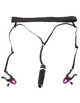 Женские вибростринги с зажимами для половых губ Spreader String with Vibrator