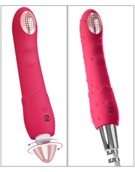 Малиновая насадка на душ с вибрацией Showers to orgasm - 20,1 см.