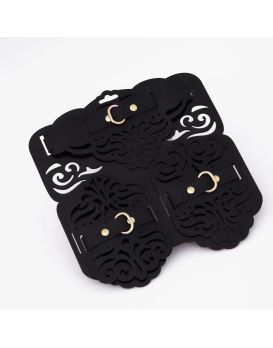 Фигурный набор для БДСМ-игр с узорами и золотистой фурнитурой