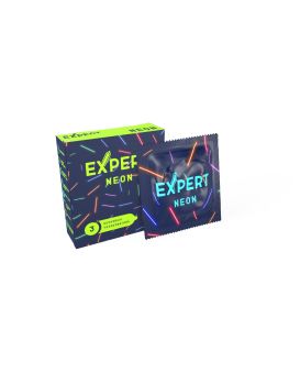 Светящиеся в темноте презервативы Expert Neon - 3 шт.