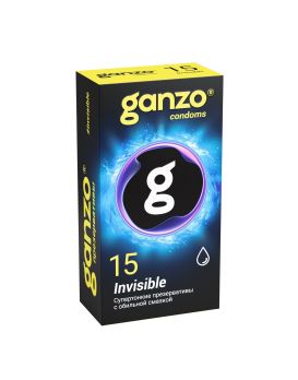 Супертонкие презервативы Ganzo Invisible - 15 шт.