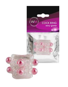 Прозрачная насадка на пенис с цветными шариками