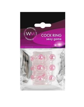 Прозрачная сквозная насадка на пенис с цветными шариками