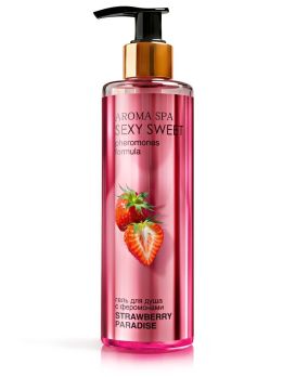 Гель для душа с феромонами и ароматом клубники Strawberry Paradise - 200 мл.