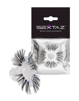 Эластичное эрекционное кольцо с черными «ресничками»