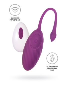 Фиолетовое силиконовое виброяйцо Purr