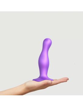 Фиолетовая насадка Strap-On-Me Dildo Plug Curvy size M