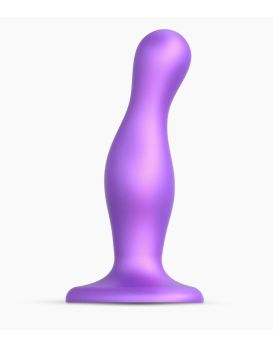 Фиолетовая насадка Strap-On-Me Dildo Plug Curvy size M