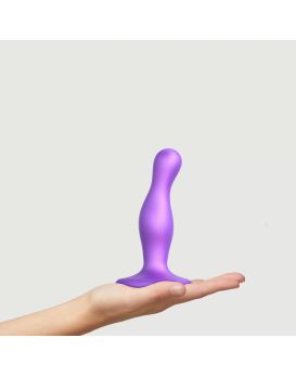 Фиолетовая насадка Strap-On-Me Dildo Plug Curvy size S