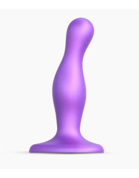 Фиолетовая насадка Strap-On-Me Dildo Plug Curvy size S