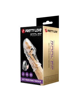 Прозрачная насадка на пенис Booker - 8 см.